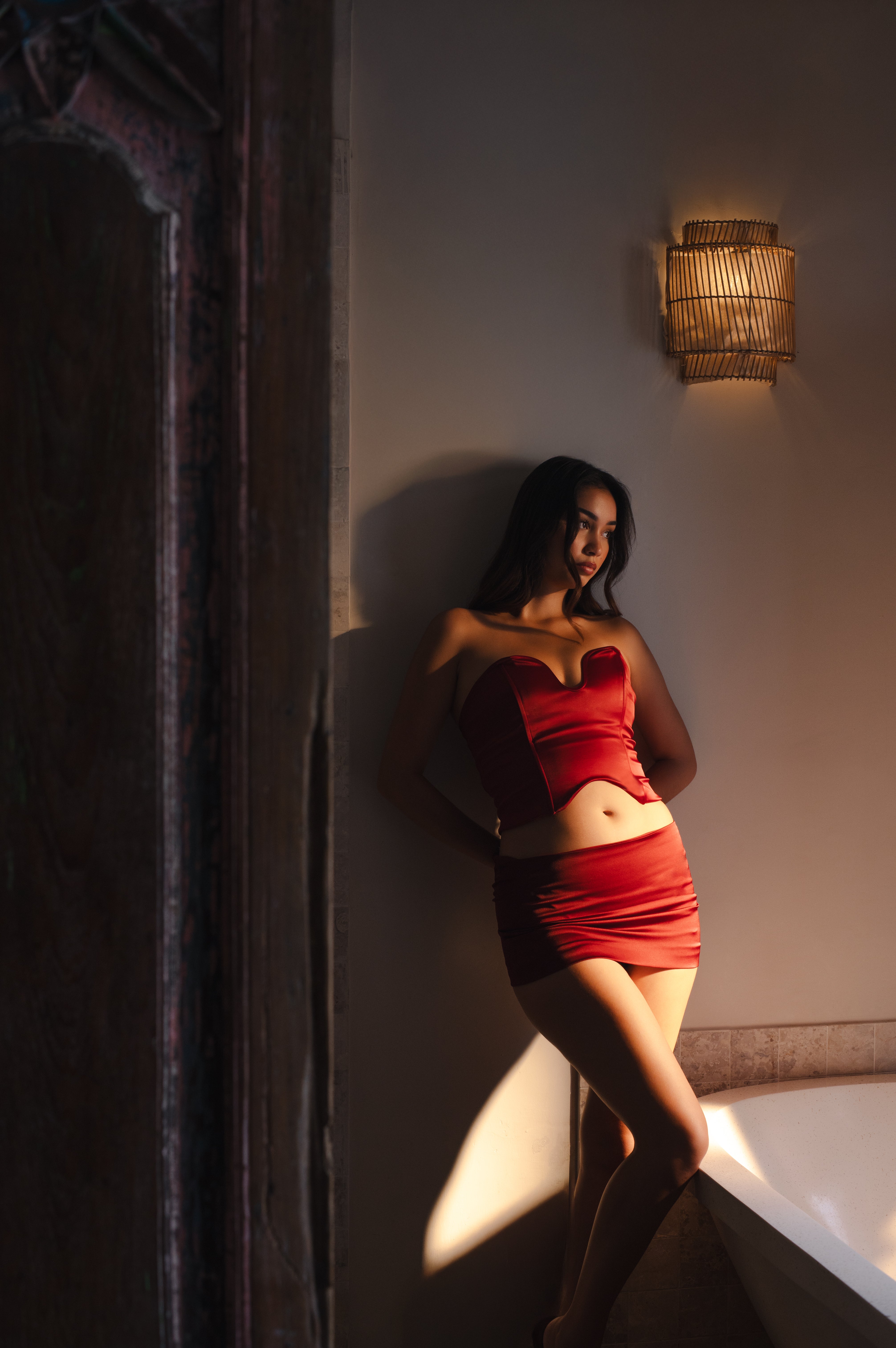 The Kiss Mini Skirt in Chérie